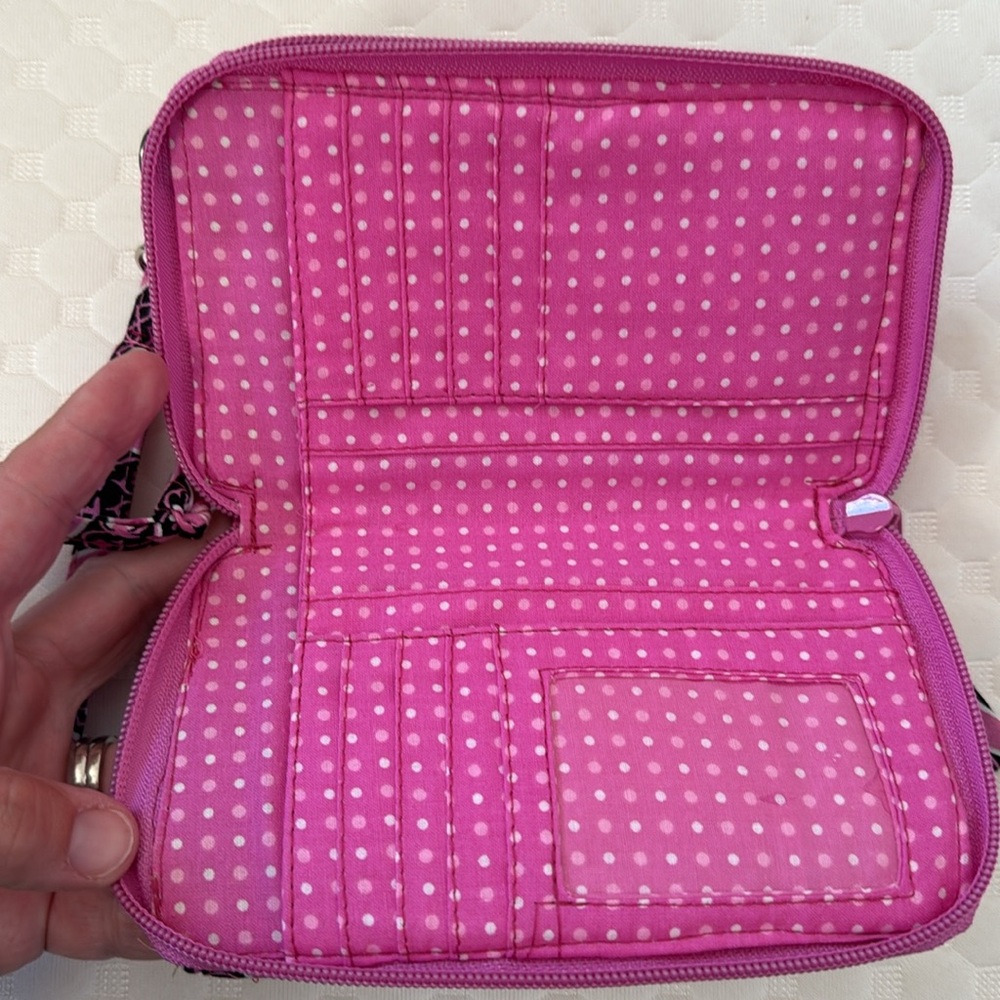 NEW Breast Cancer 2 Zipper- 21 Compartment Wristlet - Picture 6 of 14